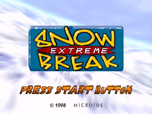 Extreme Snow Break title screen for Playstation